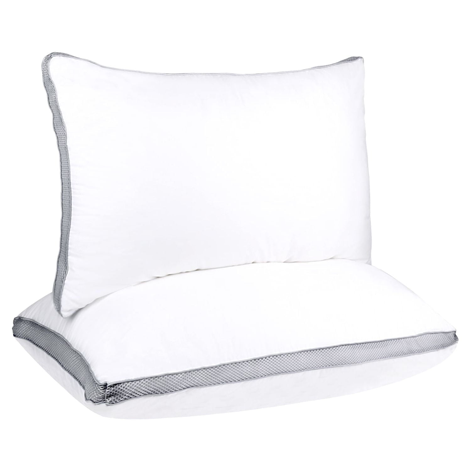 Ergonomic Memory Foam 2 Pack Cotton Down Alternative Pillows,Queen Size Bed Pillows Gusseted Hypoallergenic - Ergonomic Memory Foam Pillow for Neck Pain Support Detail