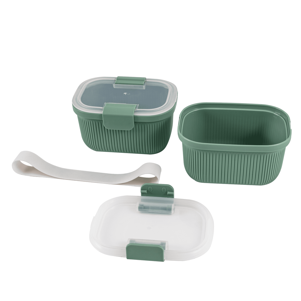 Fun Food Fidget Food Storage Snack Container, Plastic, Rectangle, Green, 19oz Capacity, Best Used for On-the-Go Snacks and Small Port... - Deliciously Soft Cupcake Sensory Glob Detail