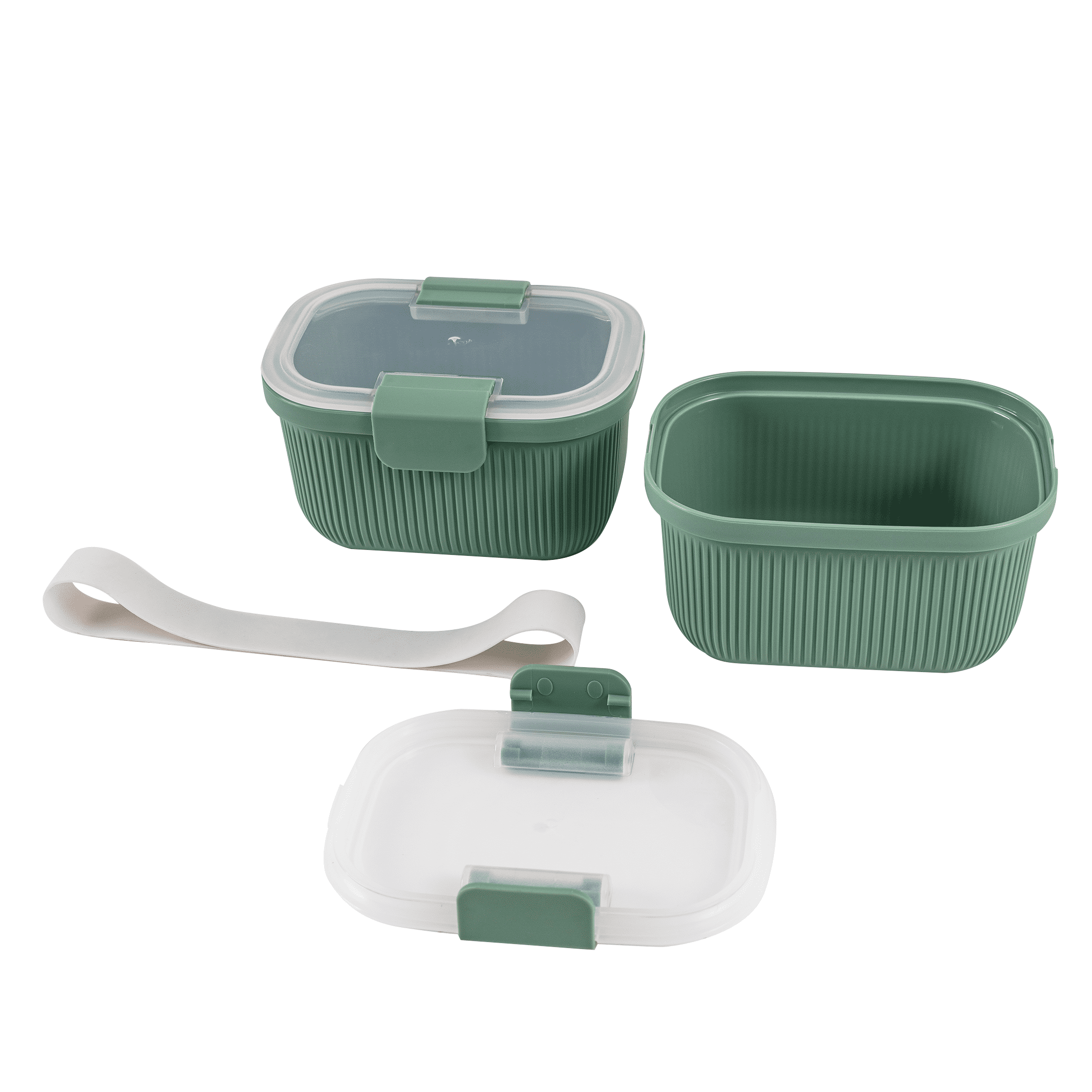 Fun Food Fidget Food Storage Snack Container, Plastic, Rectangle, Green, 19oz Capacity, Best Used for On-the-Go Snacks and Small Port... - Deliciously Soft Cupcake Sensory Glob Detail