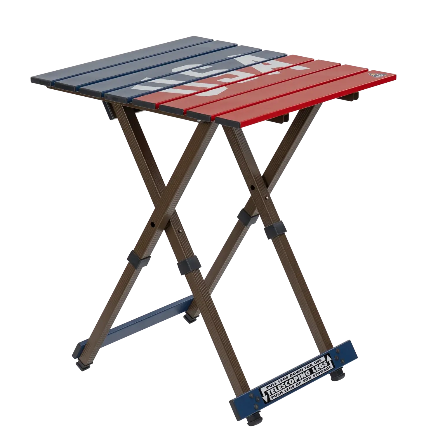 Slim-Fold Compact Camp Table 20 - USA Anniversary Deluxe - Choice 757 - Multi-Functional Heavy-Duty Grilling Table Counter - Default Title