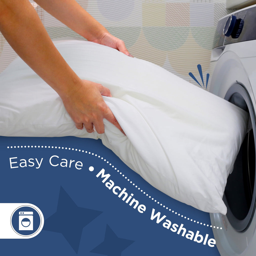 Orthopedic Support 2-Pack Down Alternative White Bed Pillows, Standard - Hotel Quality Plush Sleeping Pillows Detail