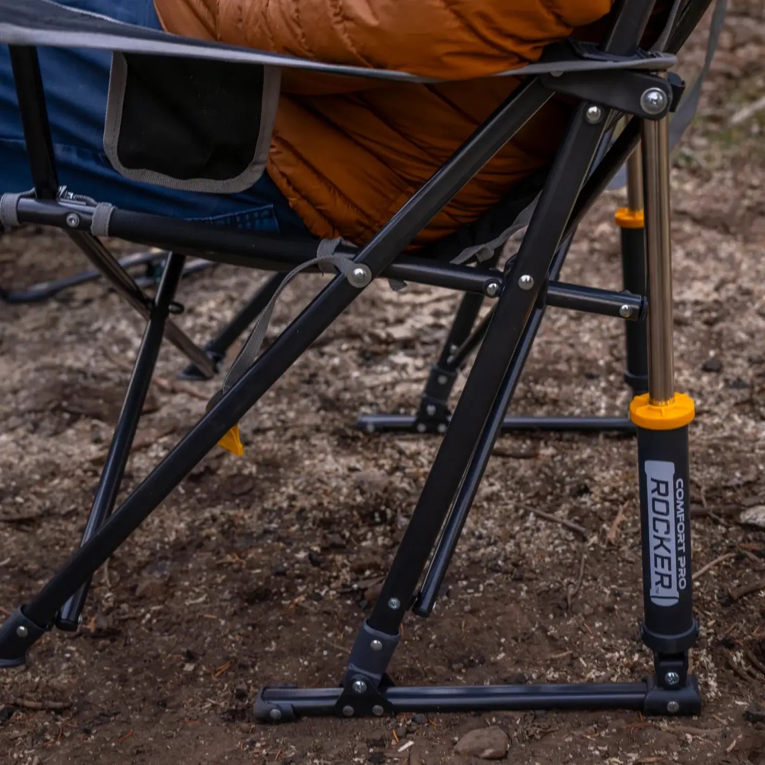 Luxury Camp Comfort Pro Rocker - Choice 375 - RoadTrip Rocker Smooth Motion Camp Chair Detail