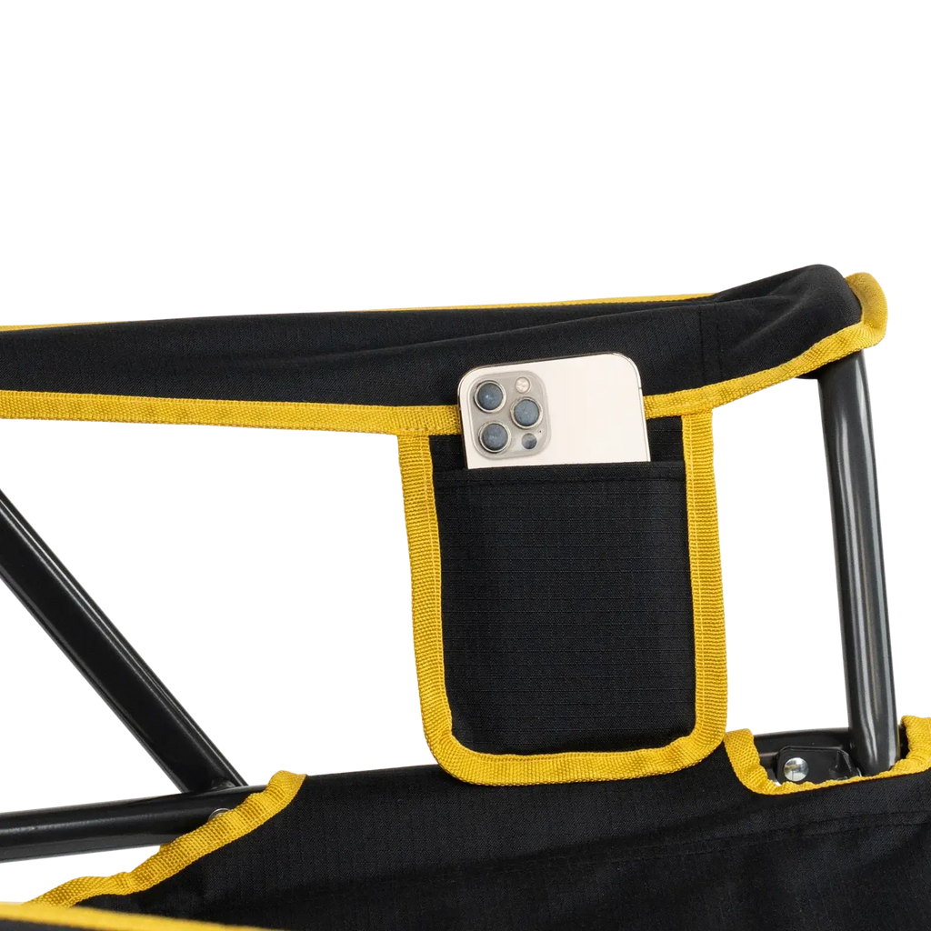 Heavy-Duty Freestyle College Comfort Pro Rocker - Iowa Hawkeyes - Choice 249 - RoadTrip Rocker Smooth Motion Camp Chair Detail