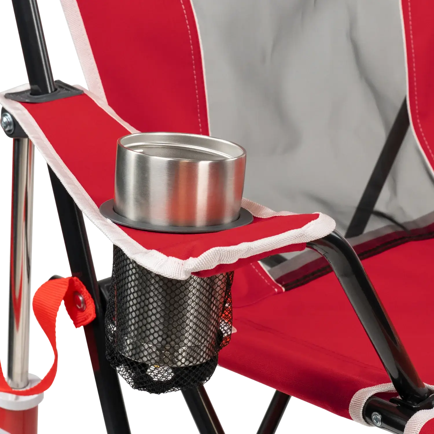 Patented Spring-Action College Comfort Pro Rocker - Nebraska Cornhuskers - Choice 161 - Patented Spring-Action Rocking Chair for Camping Detail