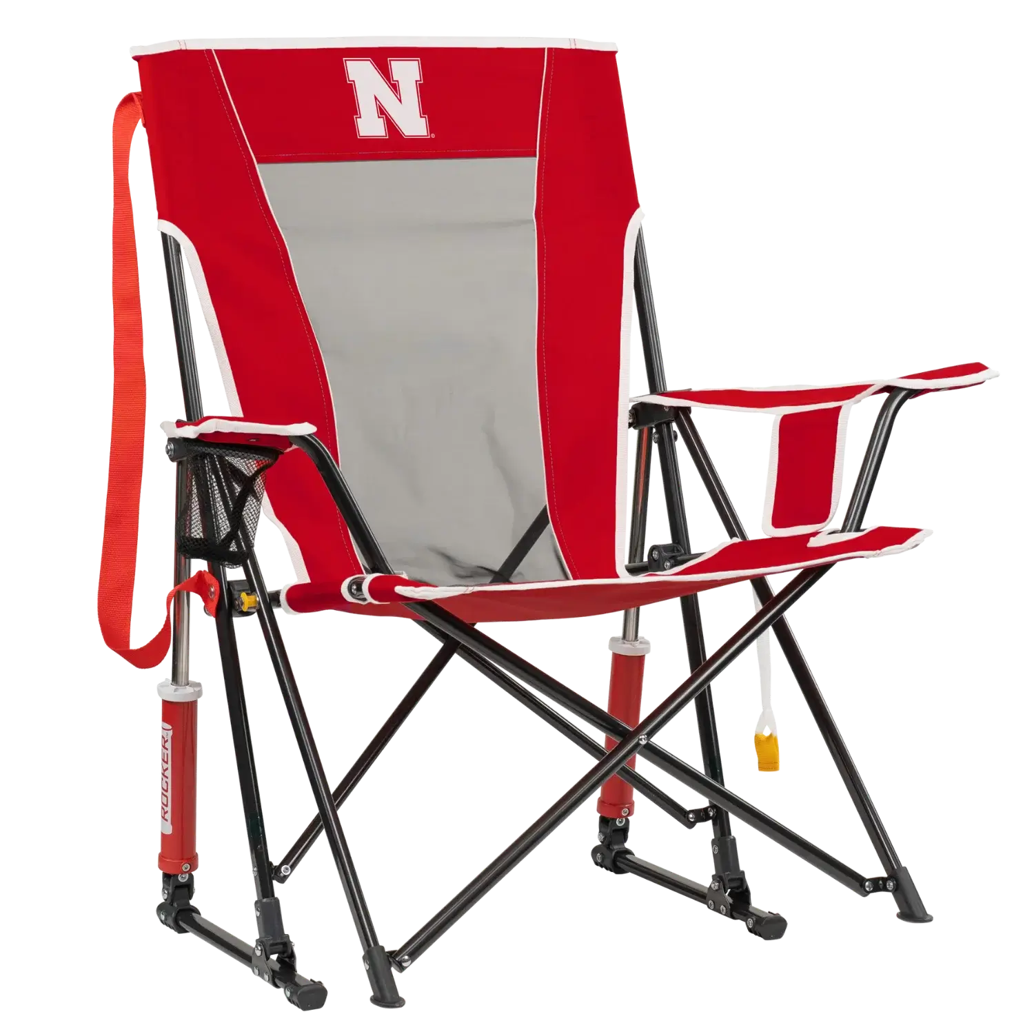 Patented Spring-Action College Comfort Pro Rocker - Nebraska Cornhuskers - Choice 161 - Patented Spring-Action Rocking Chair for Camping - Default Title