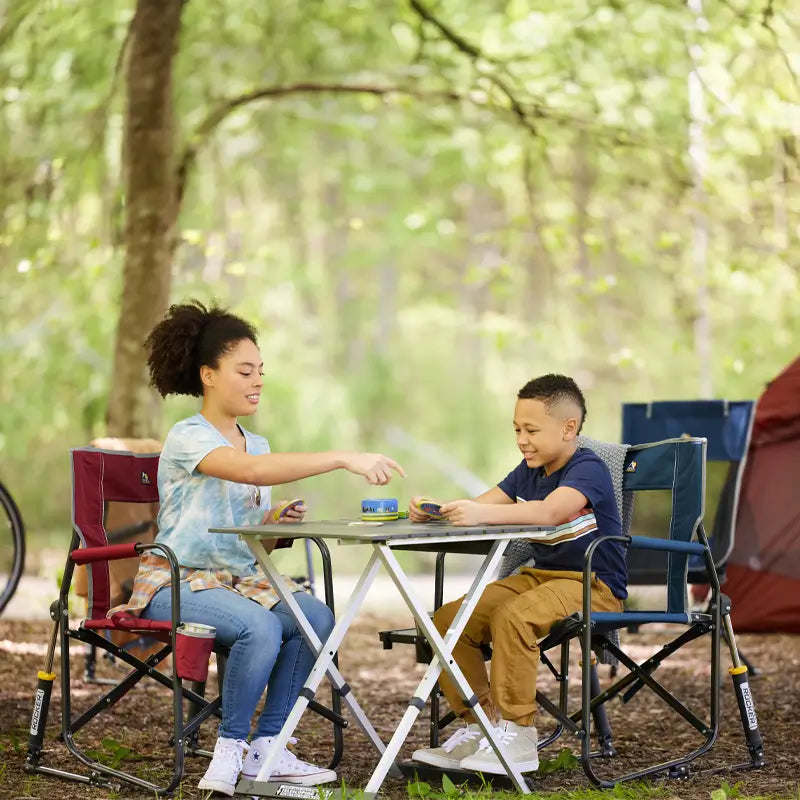 Slim-Fold Compact Camp Table 25 - Choice 214 - Slim-Fold Outdoor Cook Station with Storage Shelves Detail
