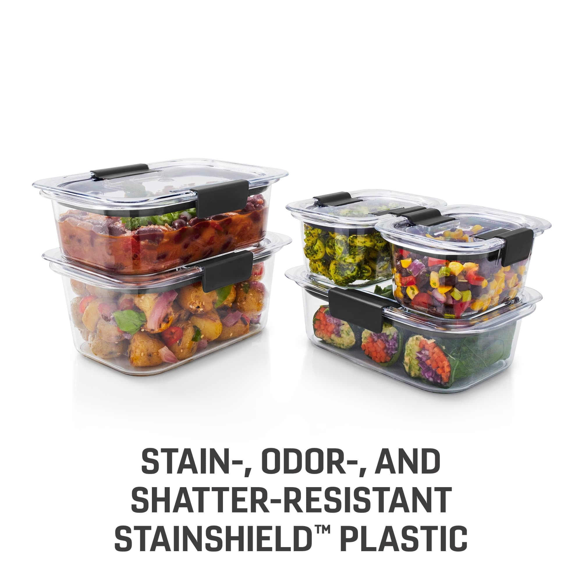 Playful Geometric 10-Piece Set, Leak-Proof and Clear Food Storage Containers - Deliciously Soft Cupcake Sensory Glob Detail