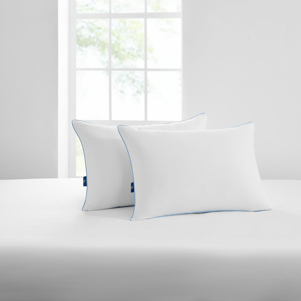 Hotel Collection Cool Nites Bed Pillow, Standard/Queen, 2 Pack - Orthopedic Shredded Foam Bed Pillow Set Detail