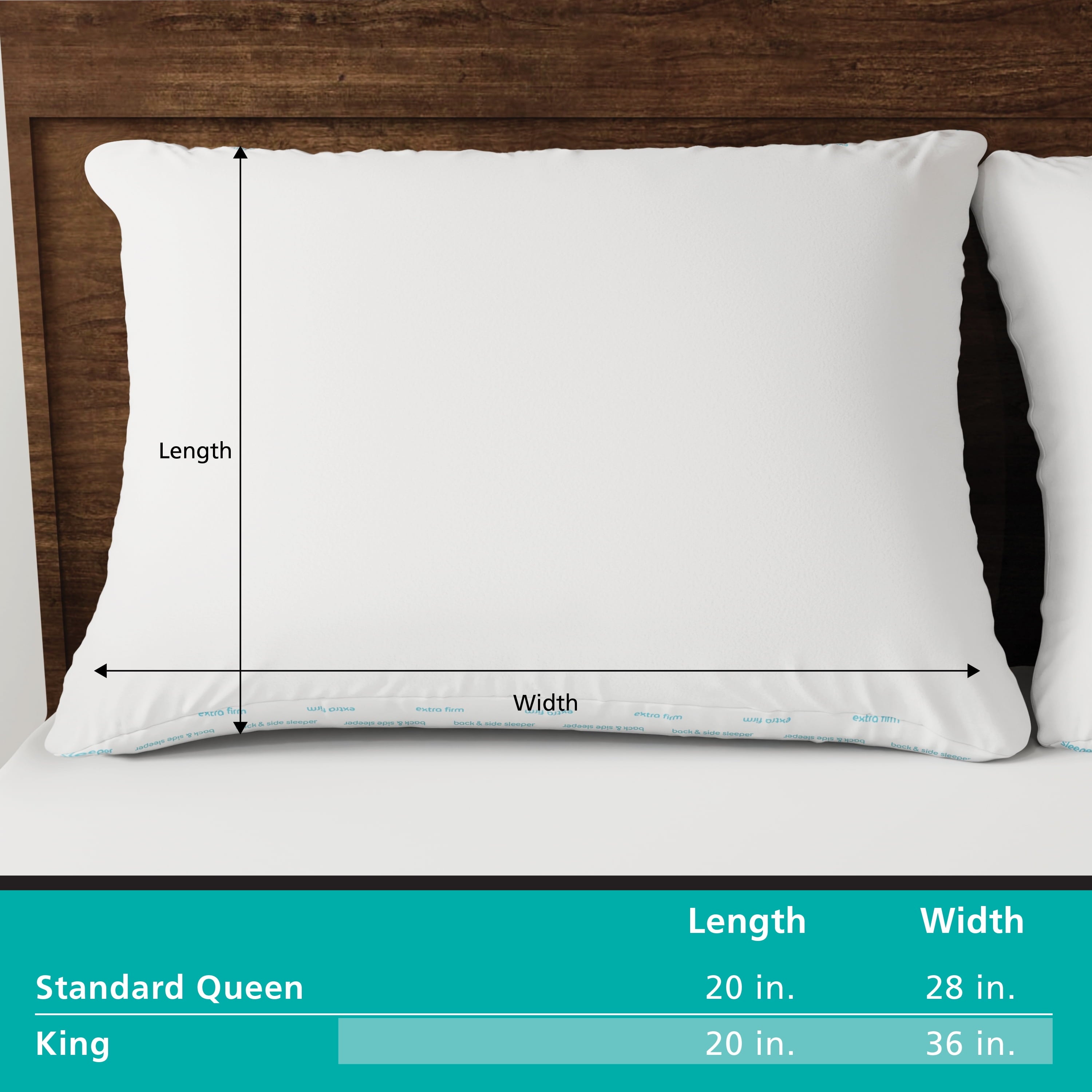 Fluffy Shredded Back & Side Sleeper Bed Pillow, King - Extra Firm Support (4 Pack) - Orthopedic Shredded Foam Bed Pillow Set Detail