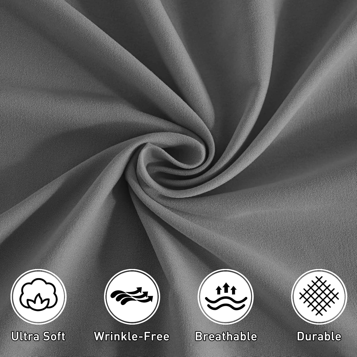 Ultra-Soft Size, Microfiber Cooling , Breathable & Hypoallergenic 4 Pieces Luxury Soft Sheet Set, Mattress Fitted up... - Breathable Egyptian Cotton Flat & Fitted Sheets Detail