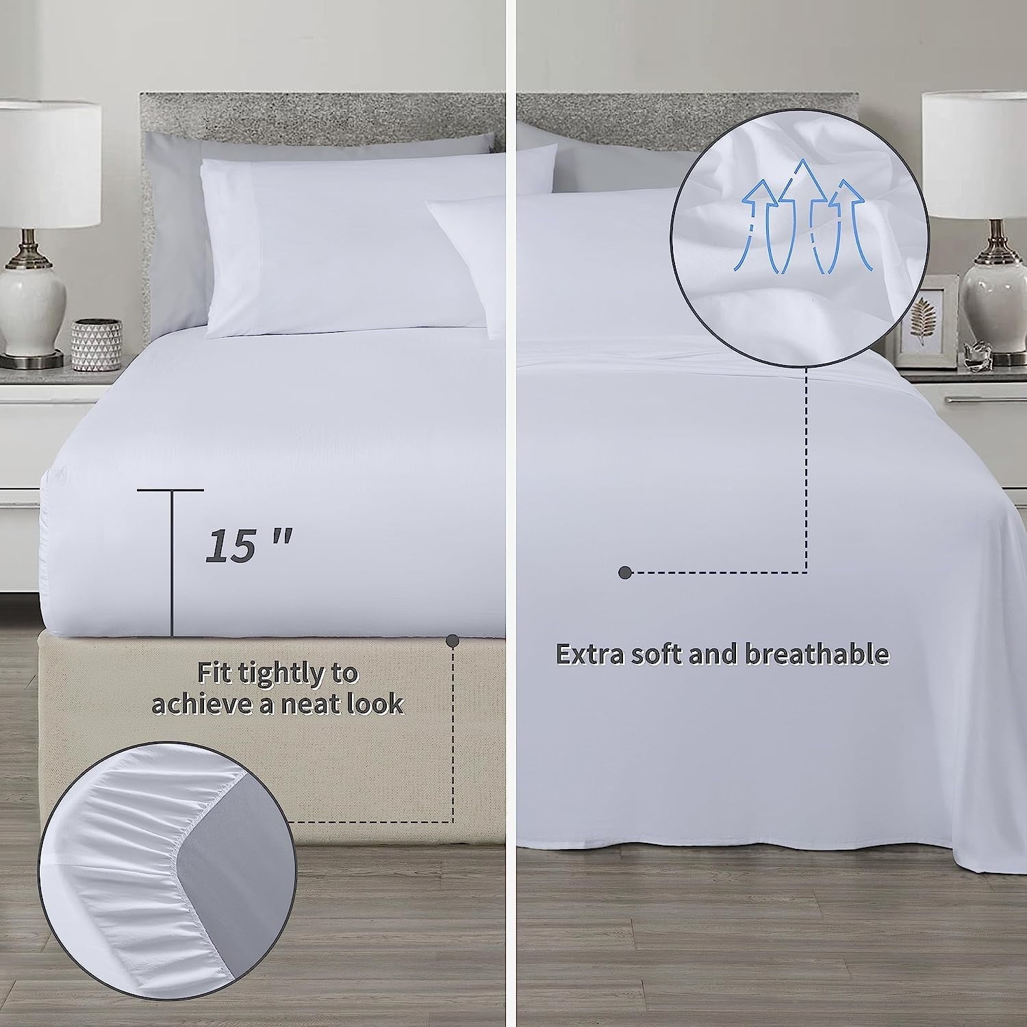 Fluffy Down Alternative Bernard 7-Piece Full Bed in a Bag Comforter Set with Sheets, Lightweight Comforter Blue Black Gray Patchwork Quilted ... - Luxurious Quilted Duvet Cover Set Detail