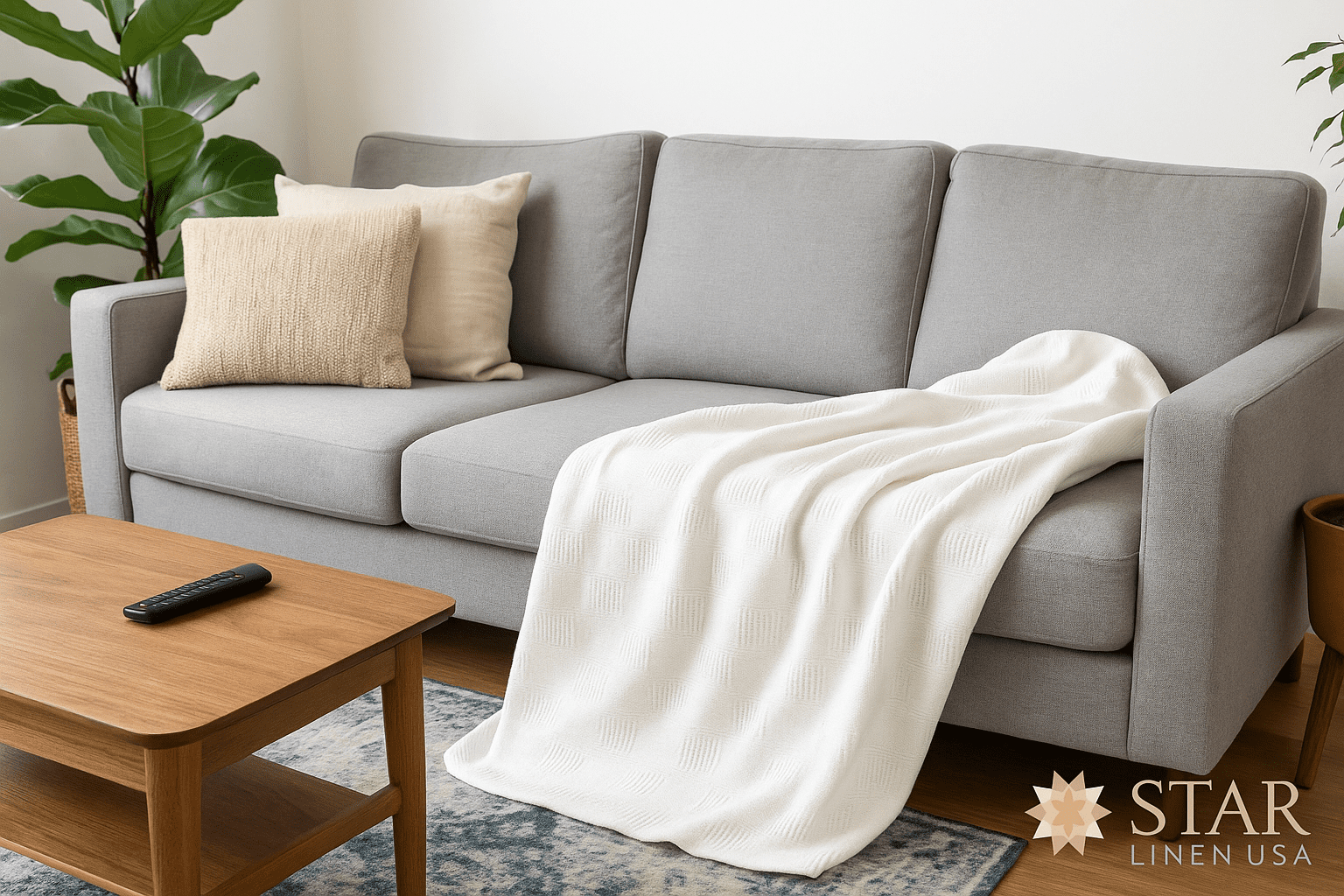 Decorative Knitted Hospital Thermal Blanket Throw Snag Free | 100% Cotton | Twin 66"x90" | White (1) - Luxury Knitted Decorative Throw Blanket with Fringes Detail