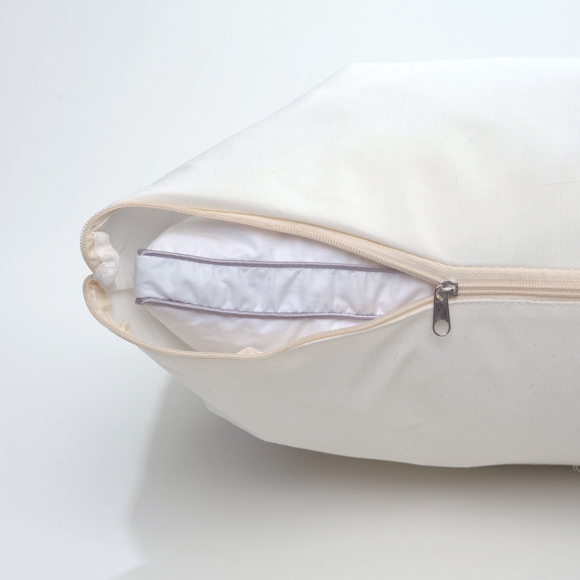 Orthopedic Support Linen Premium Goose Down Feather Pillow for Bed, Soft & Supportive, Standard Size, White - Decorative Throw Pillow Cushion for Sofa & Bed Detail