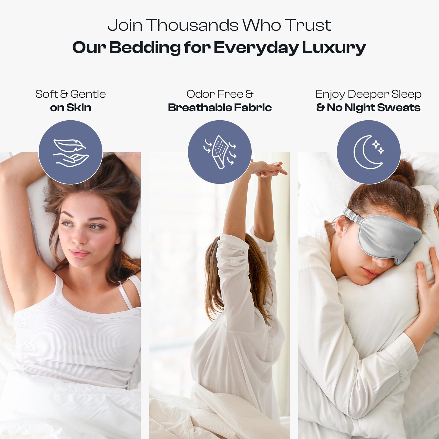 Cooling Sateen IR 3 Piece 1800 Series Deep Pocket Soft Microfiber Solid Bed Sheet Set for Kids, White Twin Size - Premium Ultra-Soft Pillowcase Pair for Sleeping Detail