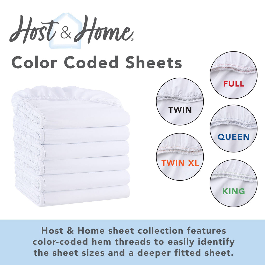 Breathable Luxury Brushed Microfiber Fitted Sheets - Bedding Essentials - Full - (6 Pack) Ivory - Breathable Egyptian Cotton Flat & Fitted Sheets Detail