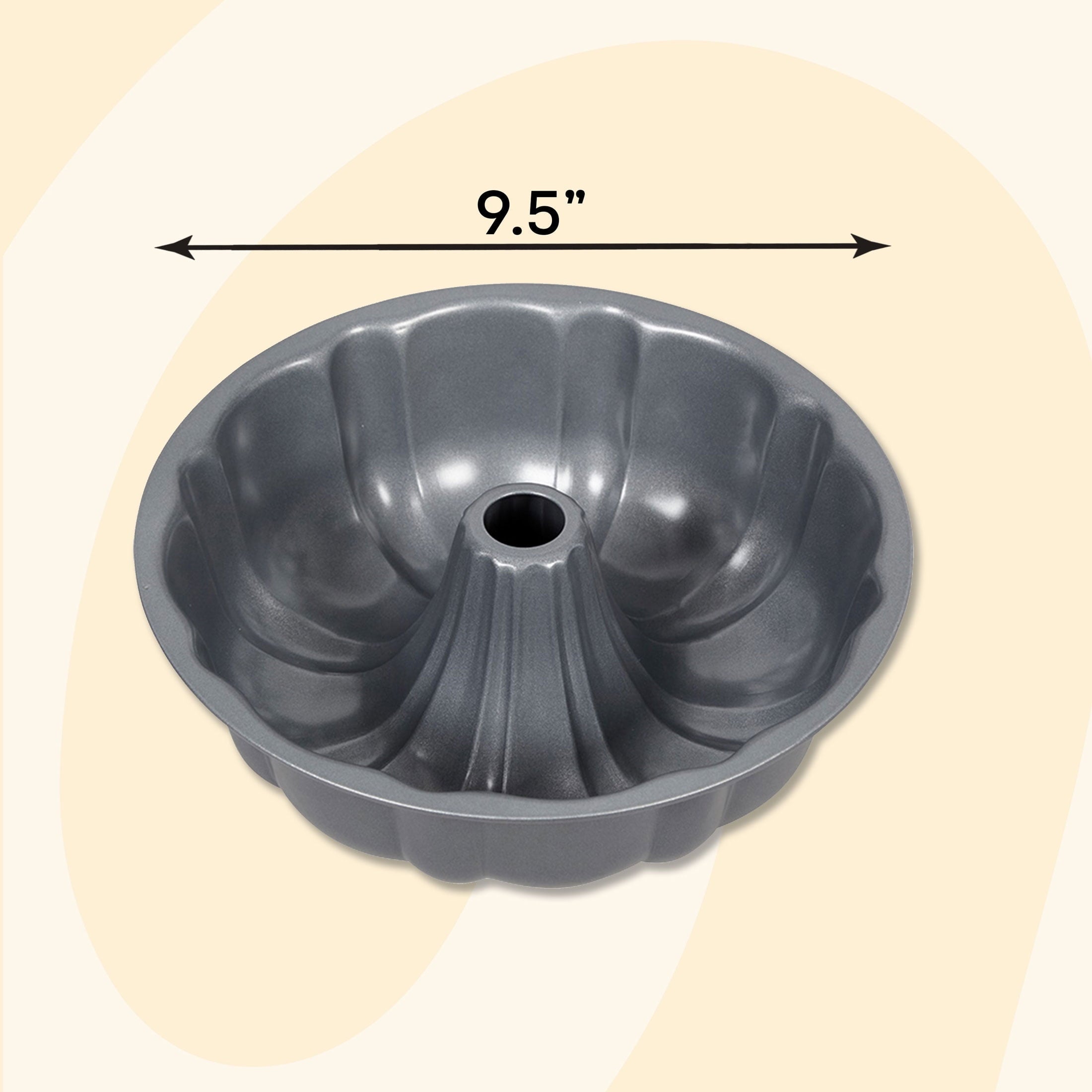 Ergonomic Manual Everyday Non-Stick Bundt Cake Pan 9.51" Fluted Tube Baking Pan, Packaging May Vary - Premium Stainless Steel Garlic Presser & Peeler Detail