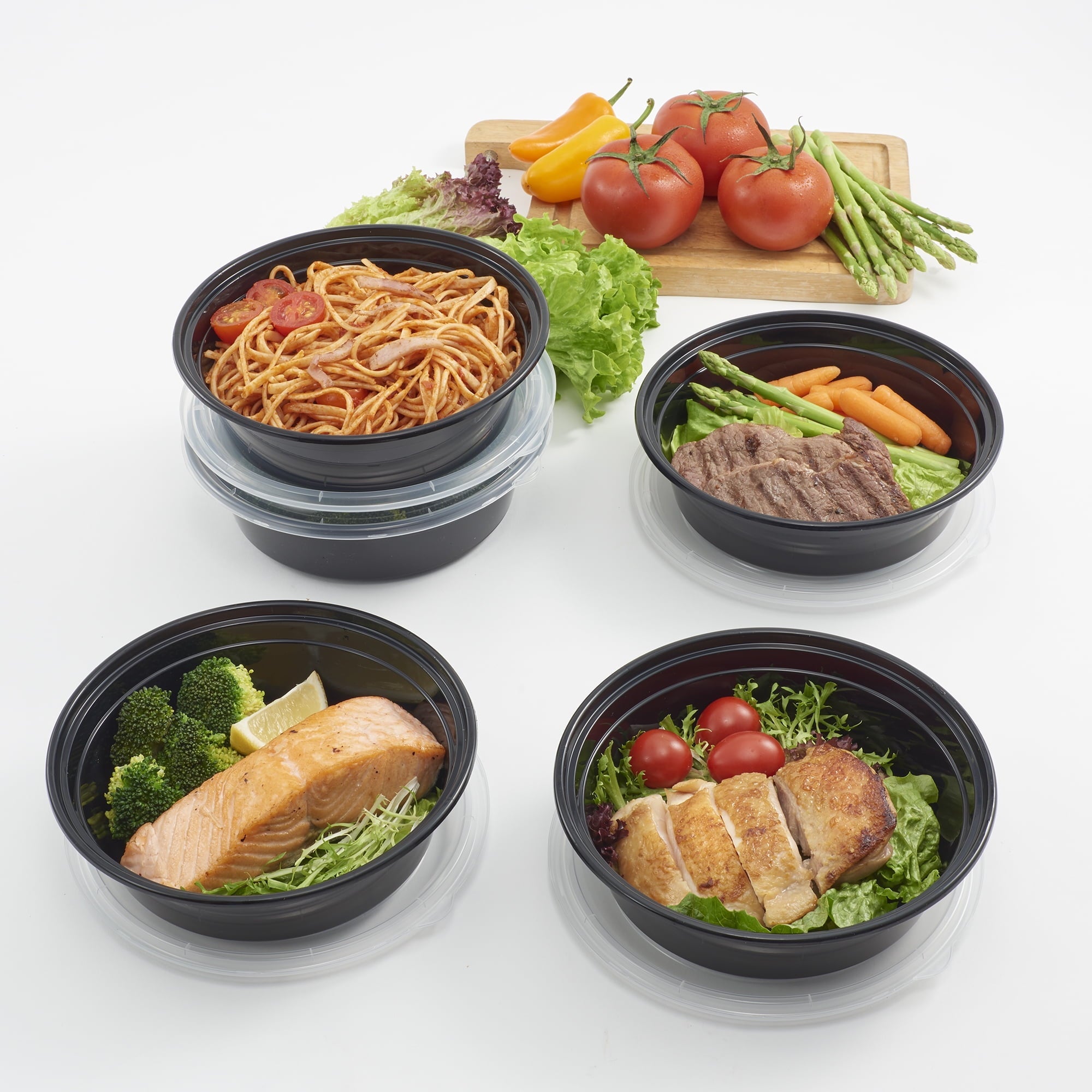 Deliciously Squishy 5-Pack Round Meal Prep Containers with Lids, 1L, BPA-Free, Microwave & Dishwasher Safe, Ideal Use for Meal ... - Fun Food Fidget Cookie Squishable Toy Detail