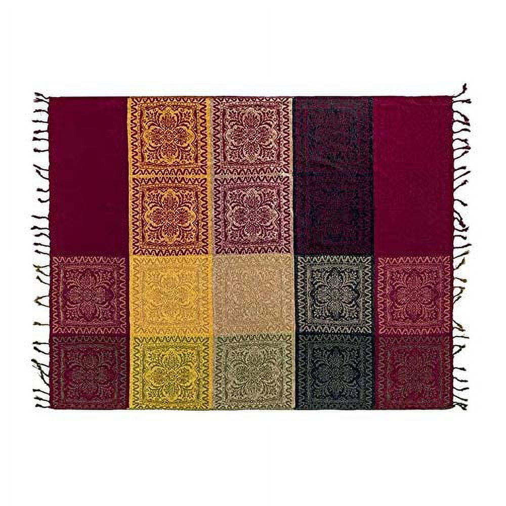 Super Soft Flannel 75x60 Inch Machine Wash Boho Tribal Throws Blankets Colorful Bohemian Hippie Chenille Throw Covers Couch Furniture So... - Cozy Fleece Throw Blanket for Couch & Bed Detail
