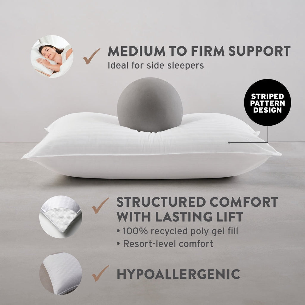 Ergonomic Memory Foam Dolce Notte II Stomach, Side and Back Sleeper Bed Pillow for Sleeping | Hotel and Resort Quality | Hypoallergenic, Do... - Ergonomic Memory Foam Pillow for Neck Pain Support Detail