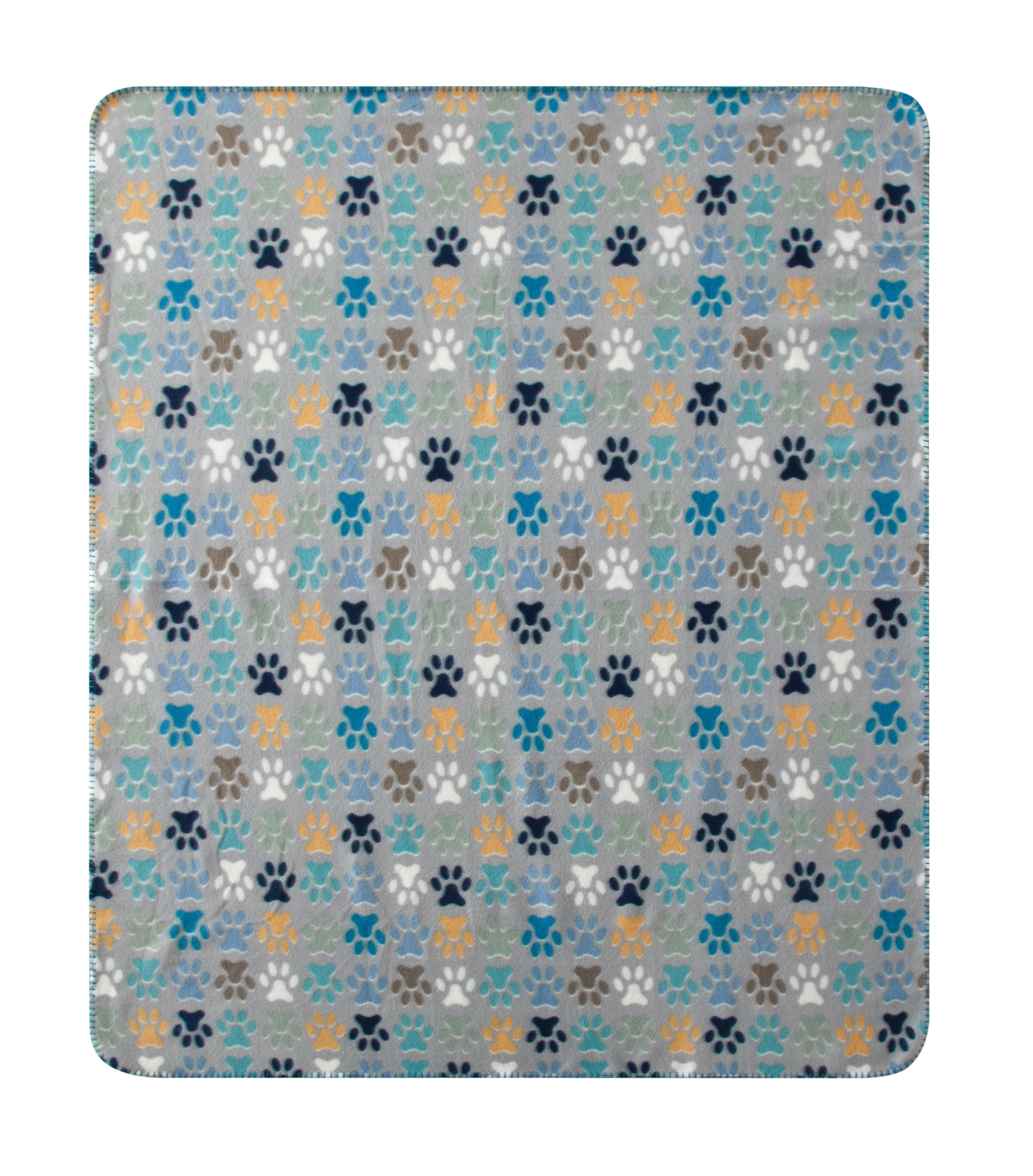 Cozy Fleece (9 pack) Cozy Fleece Throw Blanket, Gray Paw 50" x 60", All Ages - Cozy Fleece Throw Blanket for Couch & Bed Detail