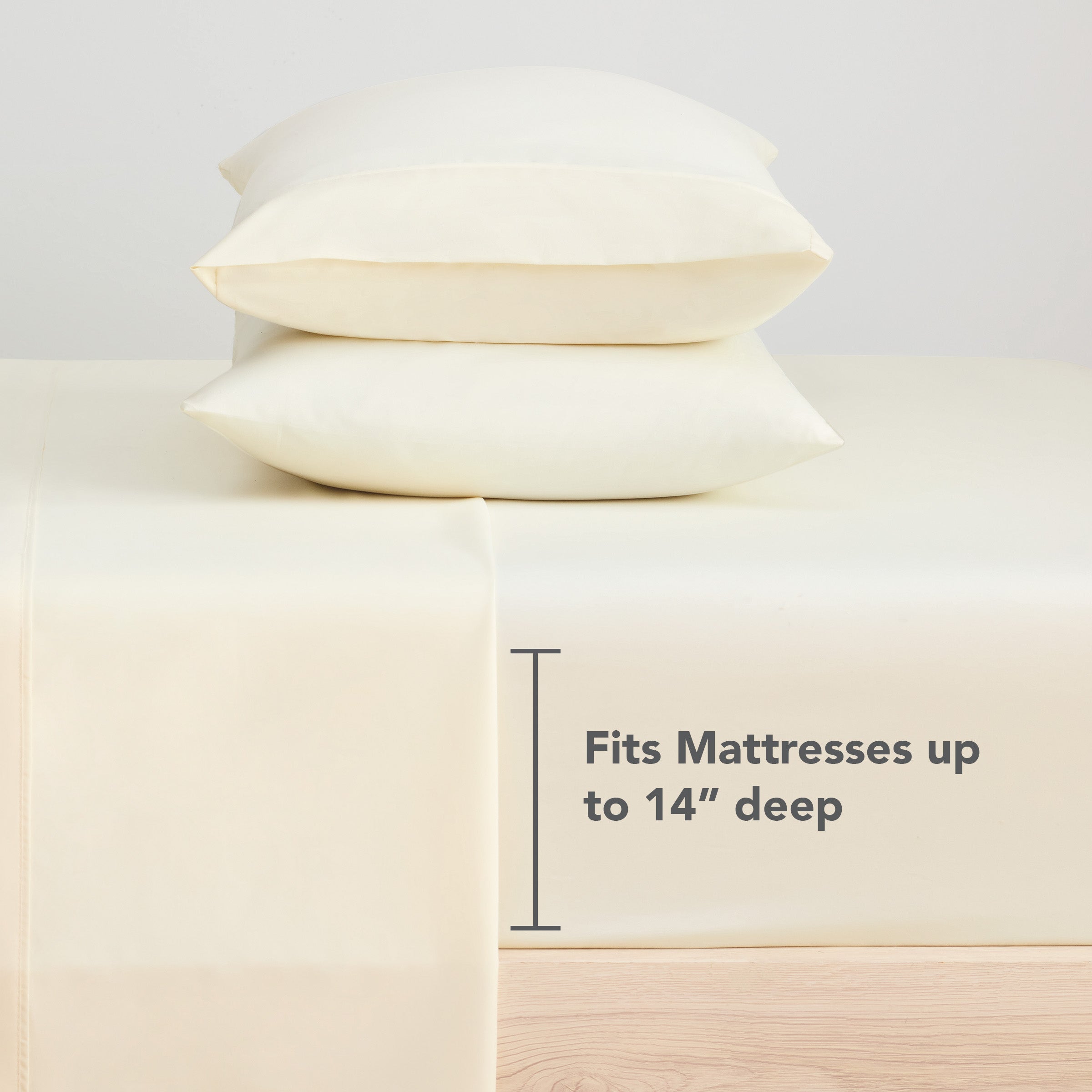 Breathable Luxury Brushed Microfiber Fitted Sheets - Bedding Essentials - Full - (6 Pack) Ivory - Breathable Egyptian Cotton Flat & Fitted Sheets Detail