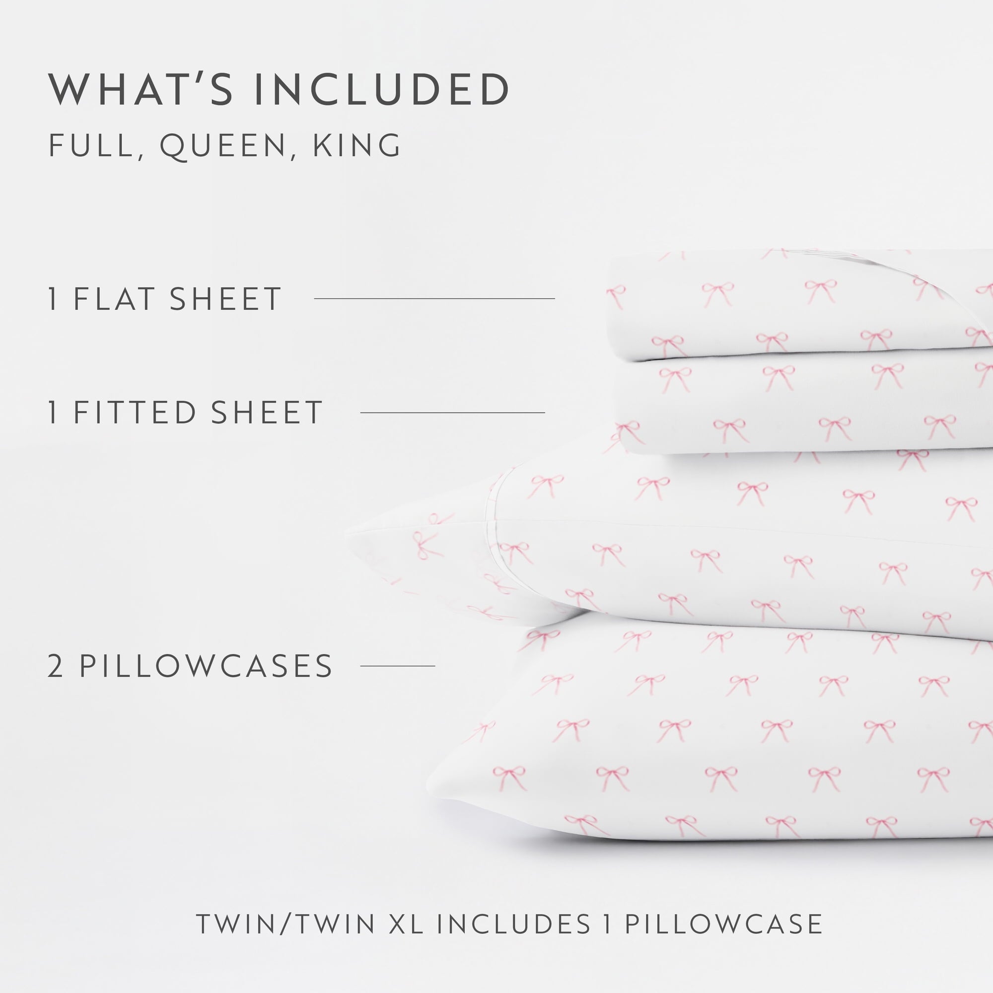Breathable Luxury 3 Piece Ditsy Pattern Microfiber Bed Sheets, Pink Bows, Twin-XL - Breathable Egyptian Cotton Flat & Fitted Sheets Detail