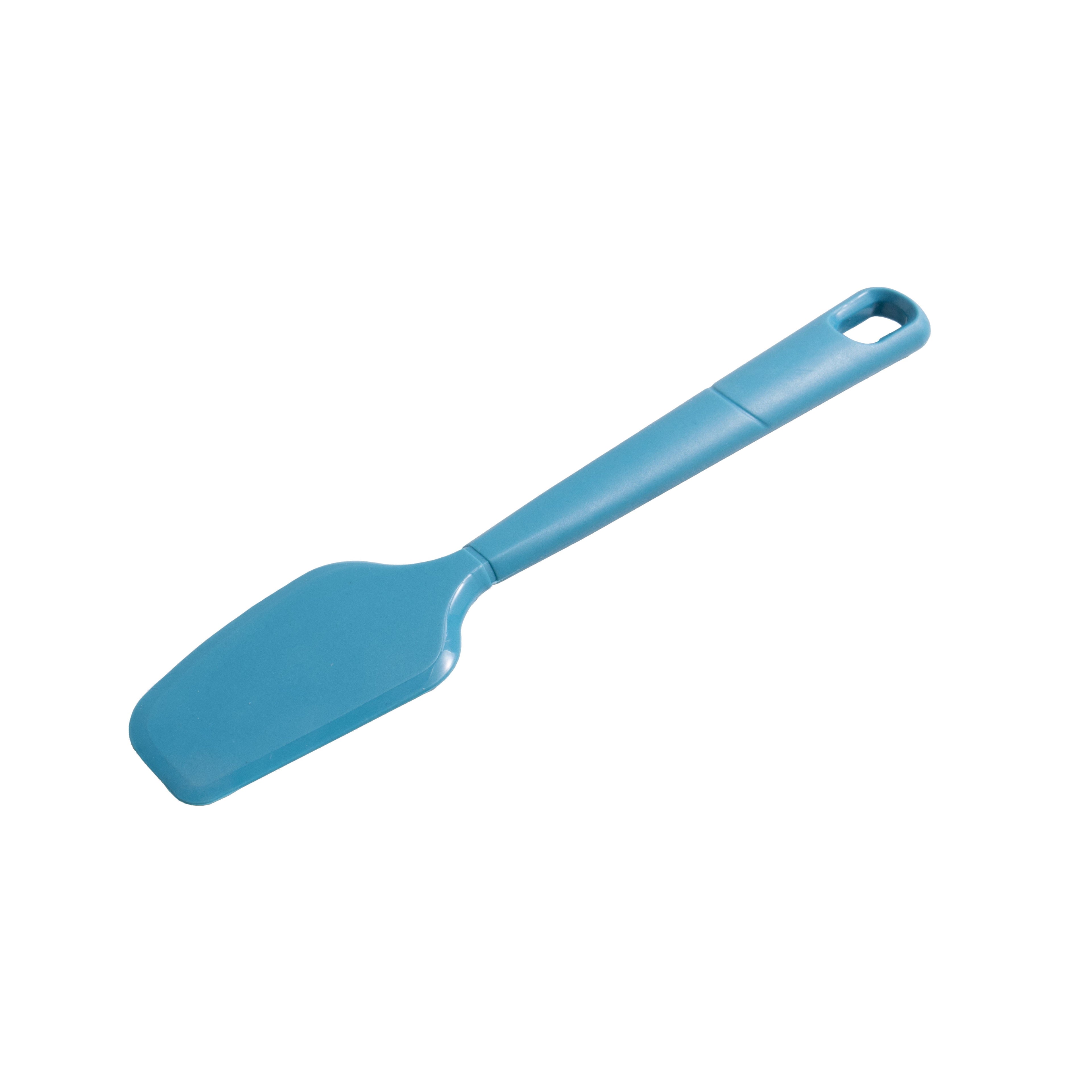 Durable Steel Silicone Food- Grade Blue 10.55" L Kitchen Spatula - Professional Kitchen Tool for Culinary Enthusiasts Detail