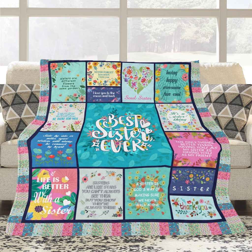 Lightweight Warm Sister Gifts Blanket for Birthday, Mother's Day, Christmas - Big Sister Gift Ideas - Lightweight Plush Warm Blanket for All Seasons Detail