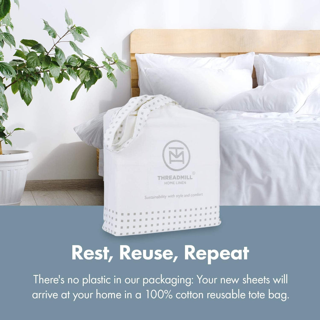 Wrinkle-Resistant 600 Thread Count 4-Piece Queen Bed Sheet Set, Sateen Weave, Sage Green - Cooling Hotel Quality Bedding Sheets and Pillowcases Detail