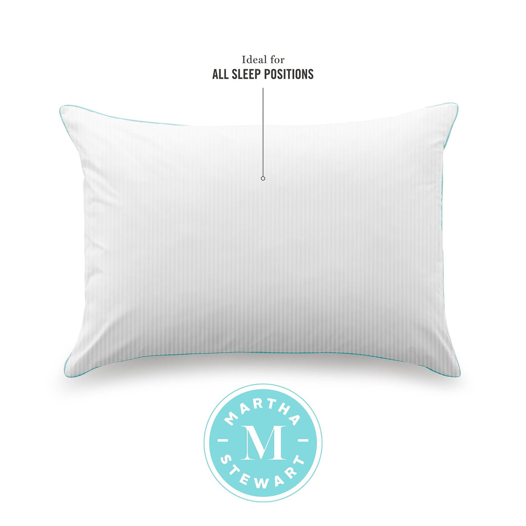 Hotel Collection Classic Stripe Bed Pillows Standard / Queen Size Set Of 2, Enhanced Loft Plush Pillow for All Sleep Positions, 20" x ... - Orthopedic Shredded Foam Bed Pillow Set Detail