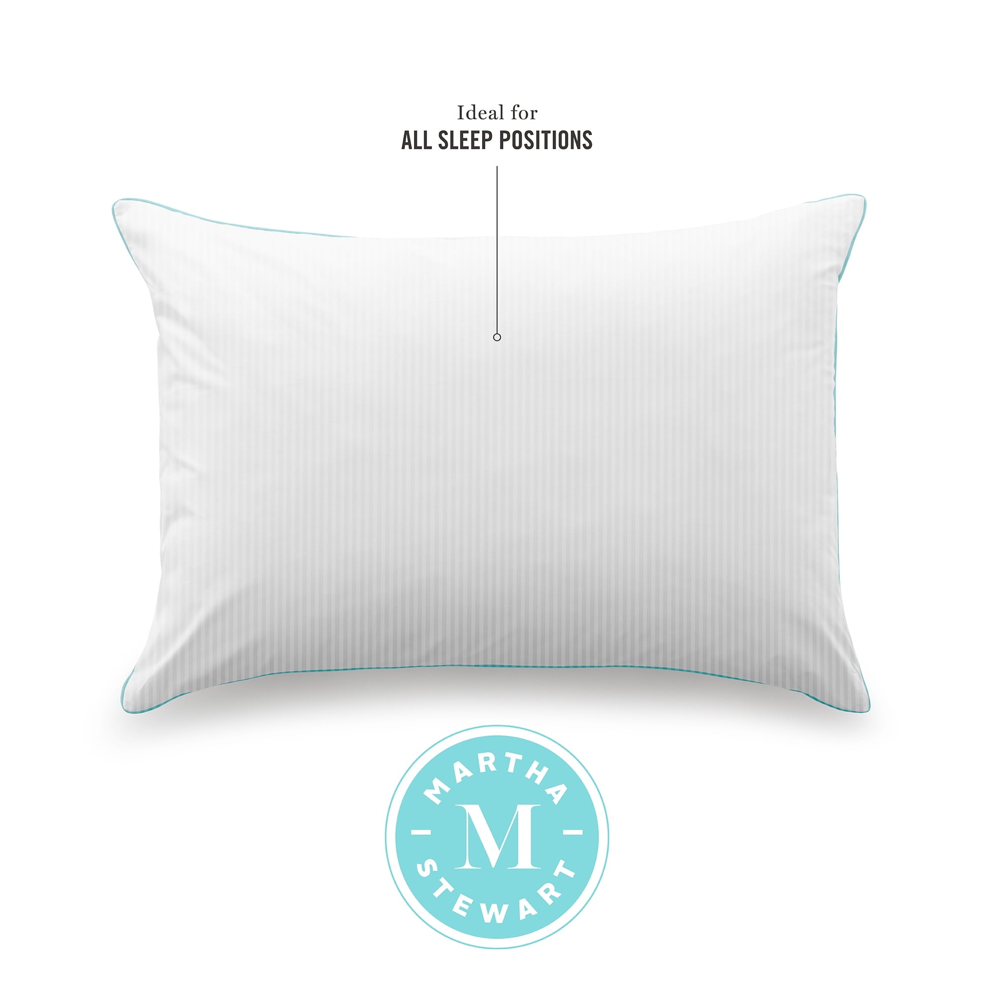 Hotel Collection Classic Stripe Bed Pillows Standard / Queen Size Set Of 2, Enhanced Loft Plush Pillow for All Sleep Positions, 20" x ... - Orthopedic Shredded Foam Bed Pillow Set Detail