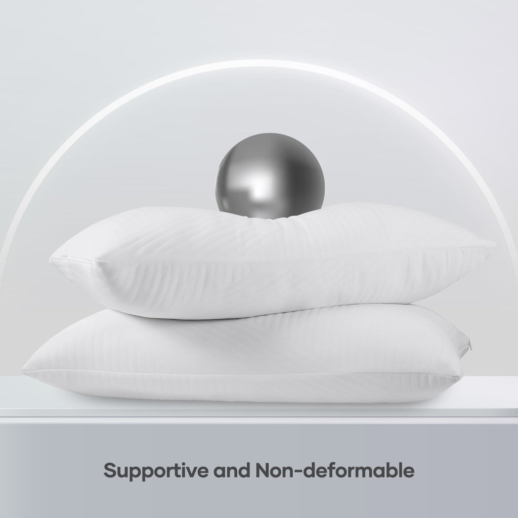 Hotel Collection Shredded Memory Foam Pillow 2 Pack Pillow for Bed, Side, Back and Stomach Sleepers, CertiPUR-US Certified 28"x20" - Decorative Throw Pillow Cushion for Sofa & Bed Detail