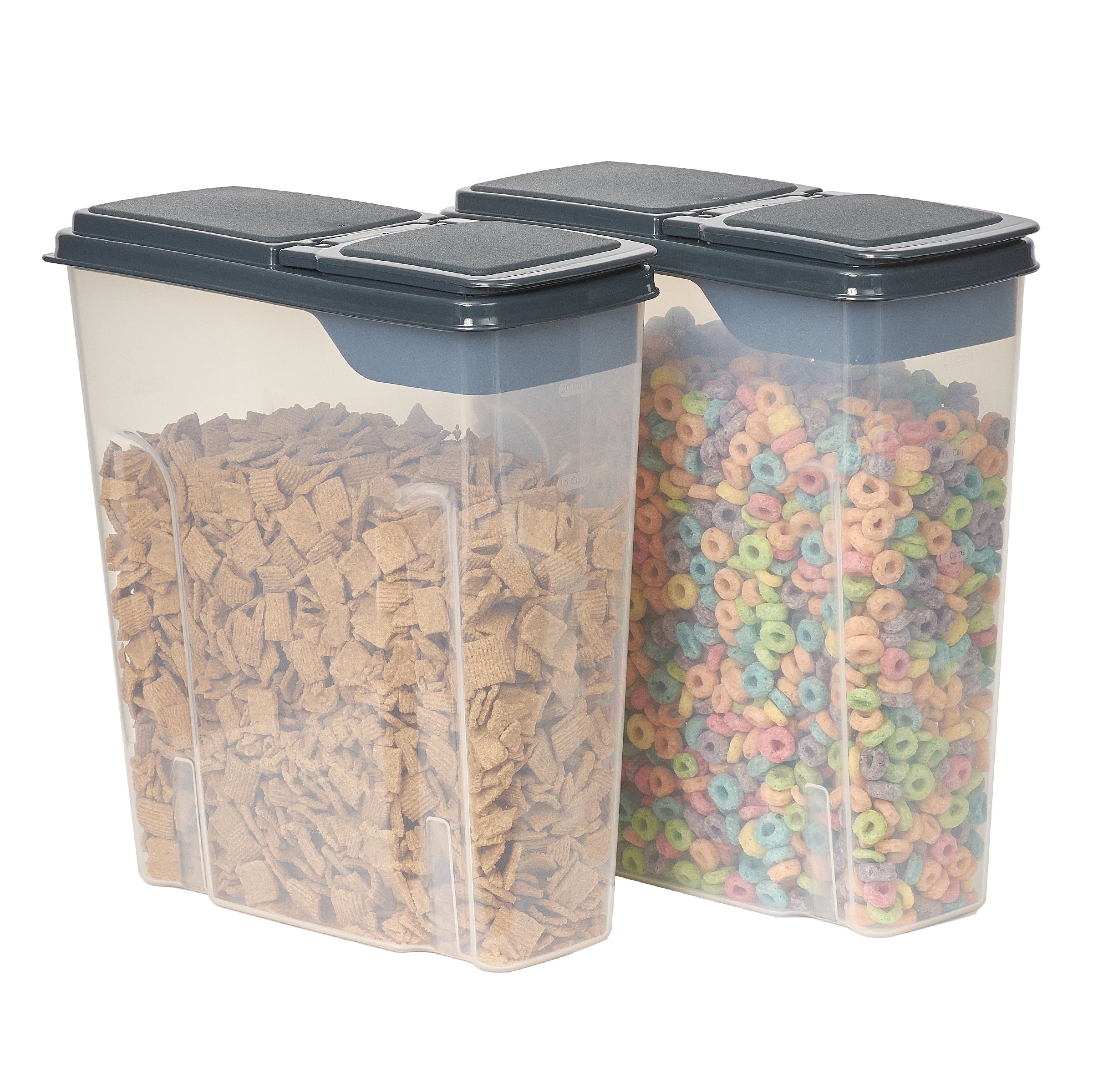 Fun Food Fidget 2-Pack Plastic Cereal Keeper Storage Containers, Kitchen Pantry Organizer Canisters for Cereal and Dry Food... - Fun Food Fidget Cookie Squishable Toy Detail