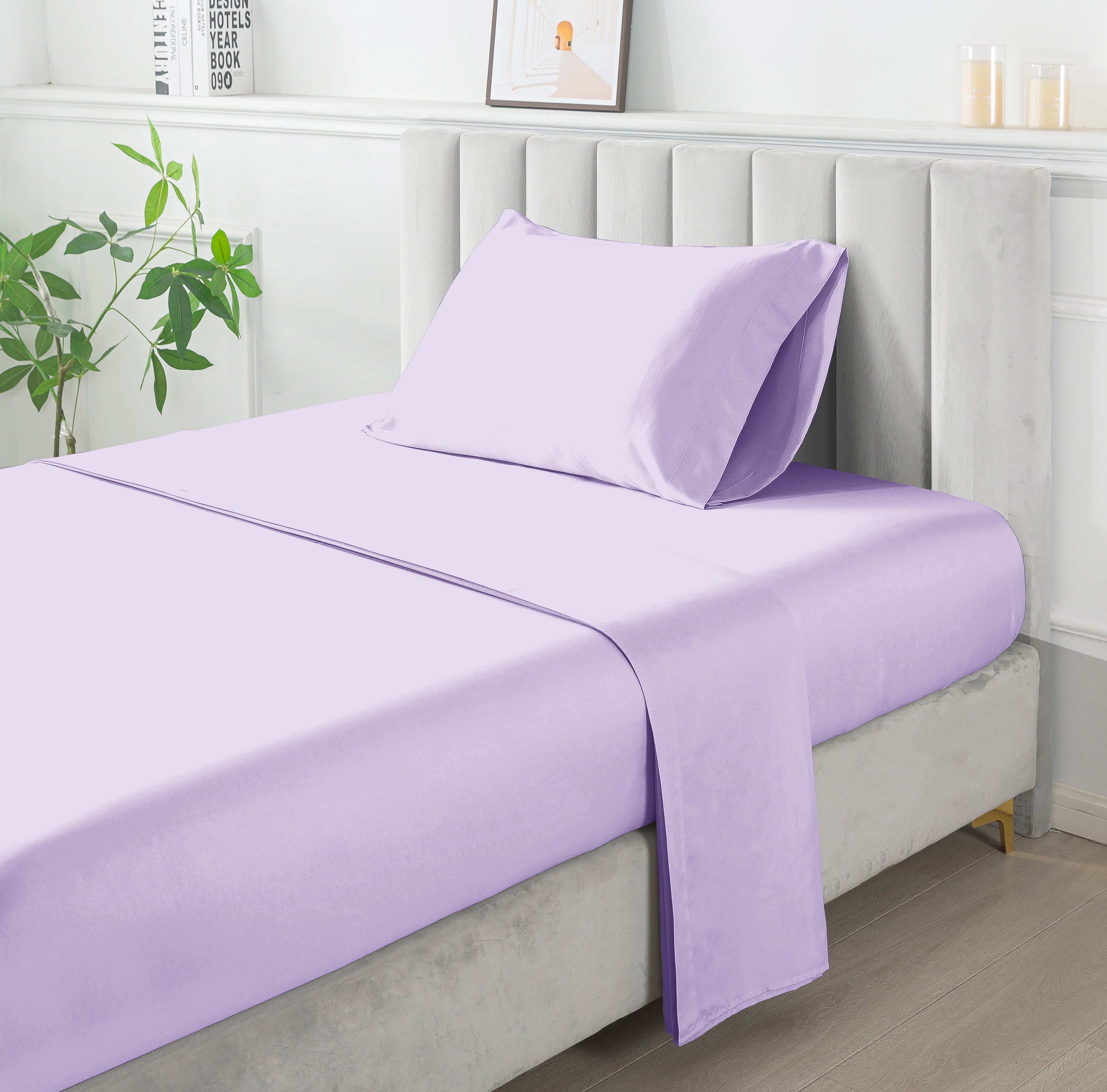 All-Season 5-Piece Purple Metallic Foil Cheetah Bedding Set for Kids with Storage Bag, Twin - Luxurious Quilted Duvet Cover Set Detail
