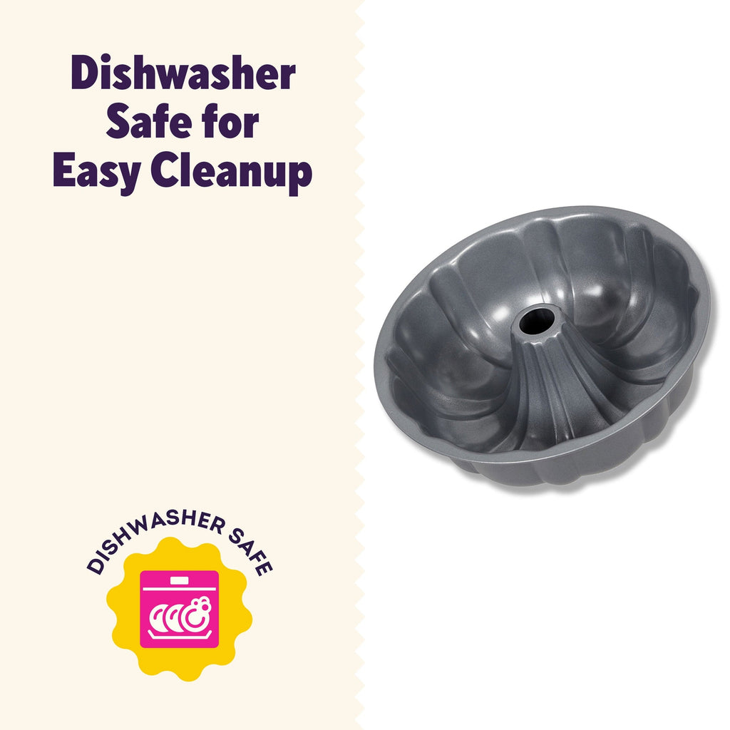Ergonomic Manual Everyday Non-Stick Bundt Cake Pan 9.51" Fluted Tube Baking Pan, Packaging May Vary - Premium Stainless Steel Garlic Presser & Peeler Detail