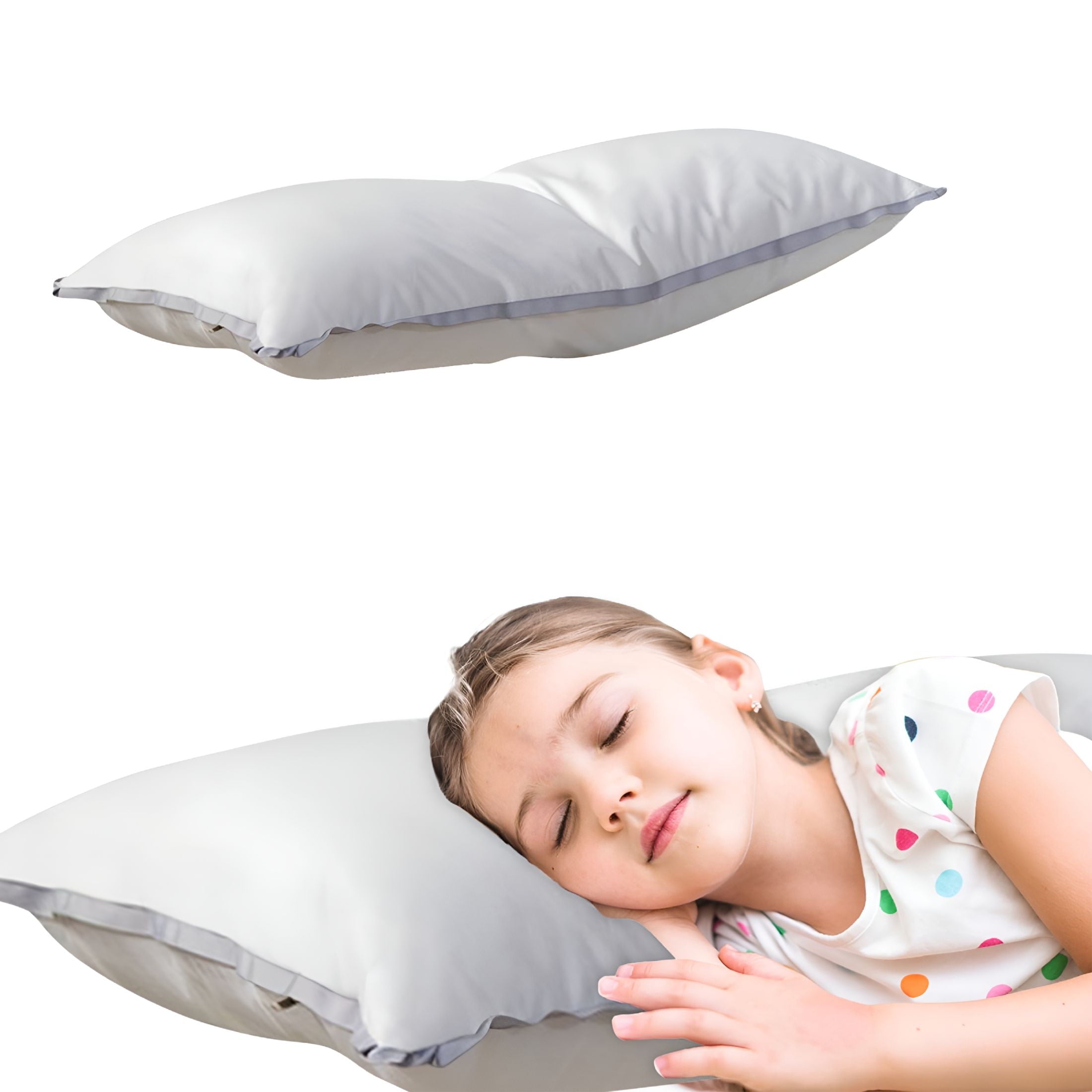 Ergonomic Memory Foam Flat Soft Thin Pillows Queen Size Bed Pillow Hotel Pillows with Down Alternative Fill for Side Back Stomach Sleepers,... - Decorative Throw Pillow Cushion for Sofa & Bed Detail
