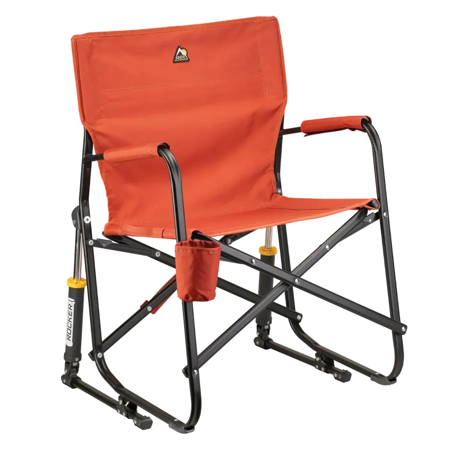 Patented Spring-Action Freestyle Rocker - Pumpkin Spice - Choice 373 - RoadTrip Rocker Smooth Motion Camp Chair - Pumpkin Spice