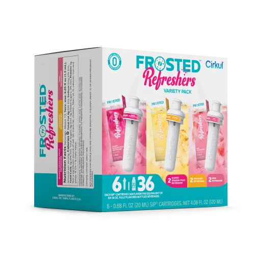 Refreshing Electrolyte Frosted Refreshers 6-Pack Variety Pack 1367 - Vitamin-Infused Natural Refreshing Flavor Core Detail