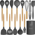 Premium Silicone Silicone Cooking Utensils Set - 446°F Heat Resistant Silicone Kitchen Utensils for Cooking,Kitchen Utensil Spatula Se... - Durable Turner & Ladle Utensil Set for Home Chefs - Default Title