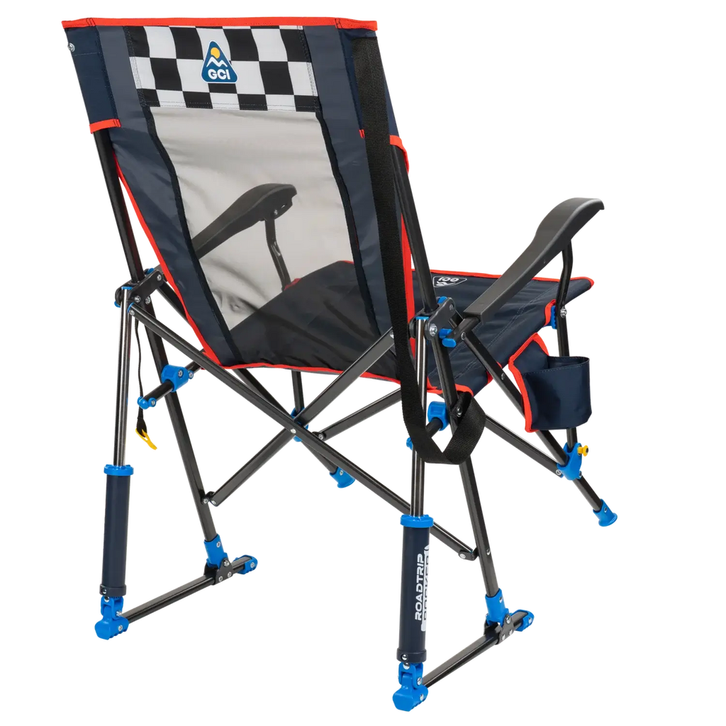 Luxury Camp RoadTrip Rocker - NASCAR For Him - Choice 453 - Freestyle Rocker Portable Outdoor Folding Chair Detail