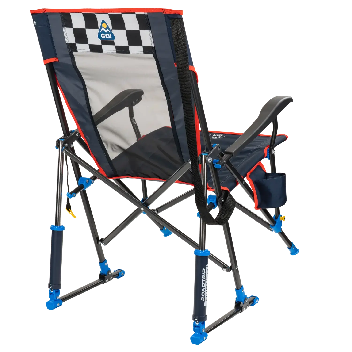 Luxury Camp RoadTrip Rocker - NASCAR For Him - Choice 453 - Freestyle Rocker Portable Outdoor Folding Chair Detail