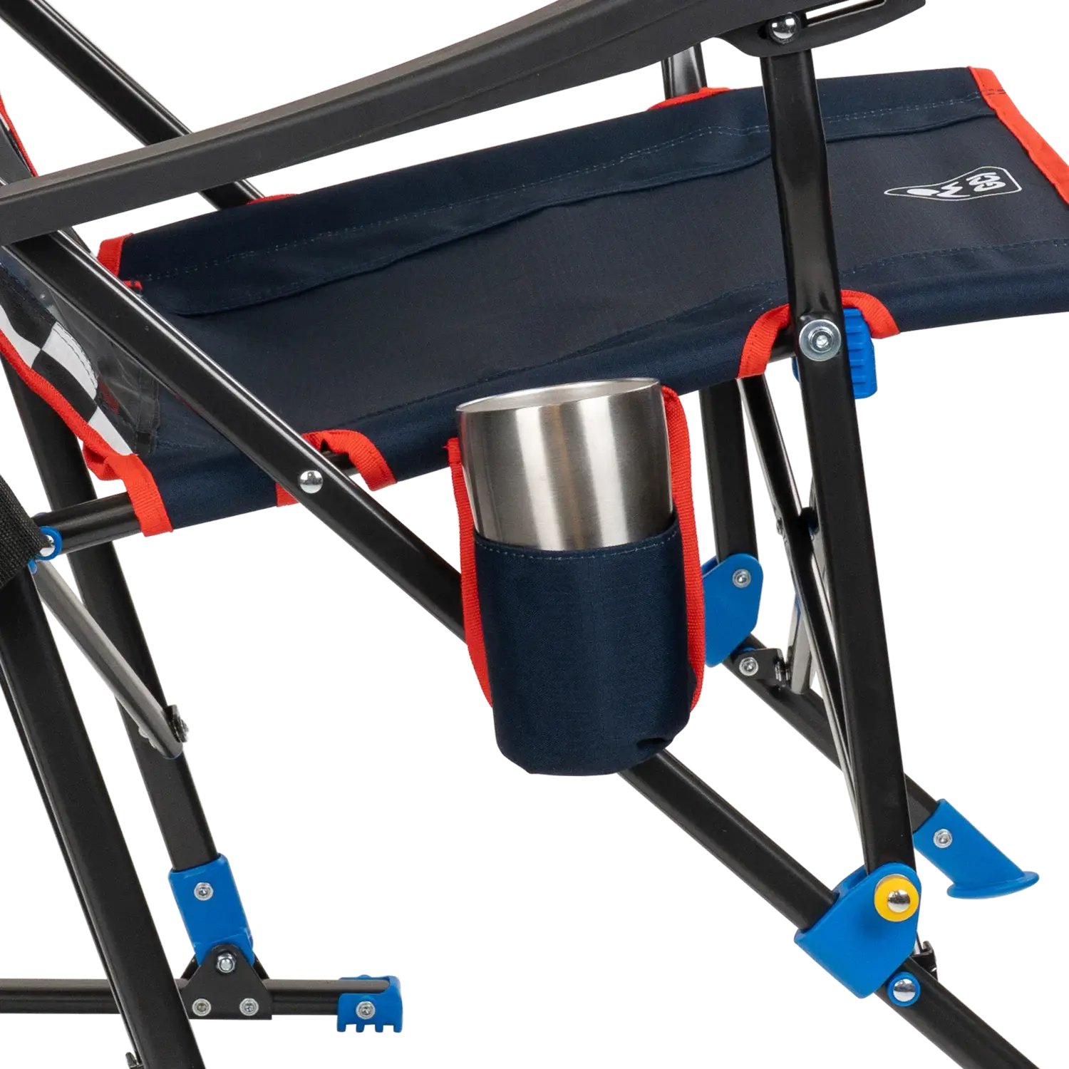 Luxury Camp RoadTrip Rocker - NASCAR For Him - Choice 453 - Freestyle Rocker Portable Outdoor Folding Chair Detail