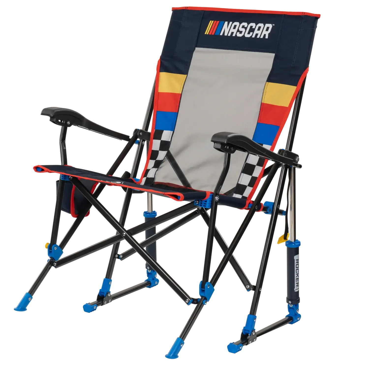 Luxury Camp RoadTrip Rocker - NASCAR For Him - Choice 453 - Freestyle Rocker Portable Outdoor Folding Chair Detail