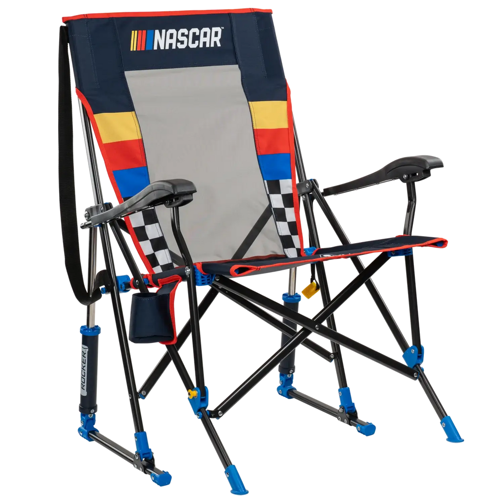 Luxury Camp RoadTrip Rocker - NASCAR For Him - Choice 453 - Freestyle Rocker Portable Outdoor Folding Chair - Default Title