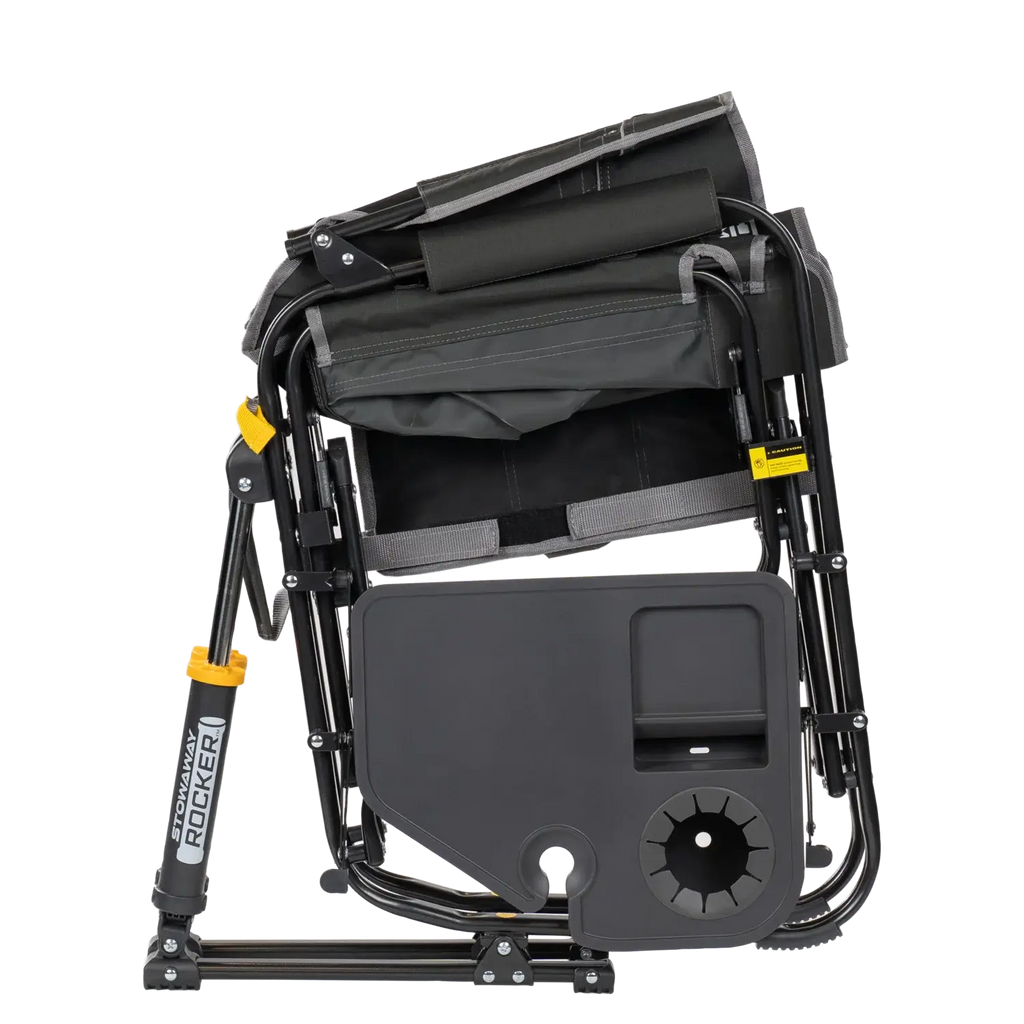 Smooth Motion Stowaway Rocker with Side Table - Choice 253 - Heavy-Duty Kickback Rocker with Beverage Holder Detail