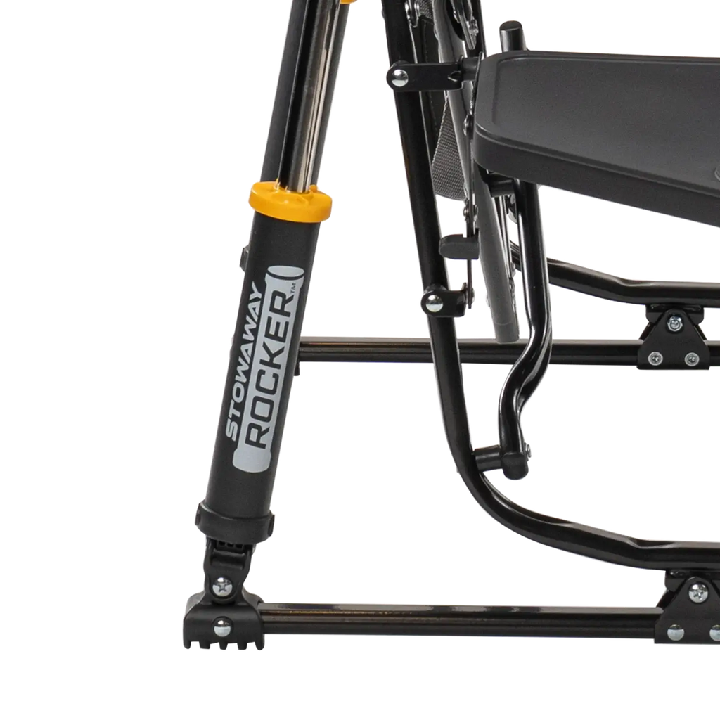 Smooth Motion Stowaway Rocker with Side Table - Choice 253 - Heavy-Duty Kickback Rocker with Beverage Holder Detail