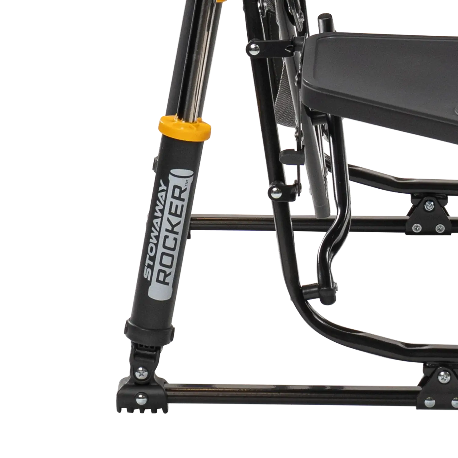 Smooth Motion Stowaway Rocker with Side Table - Choice 253 - Heavy-Duty Kickback Rocker with Beverage Holder Detail