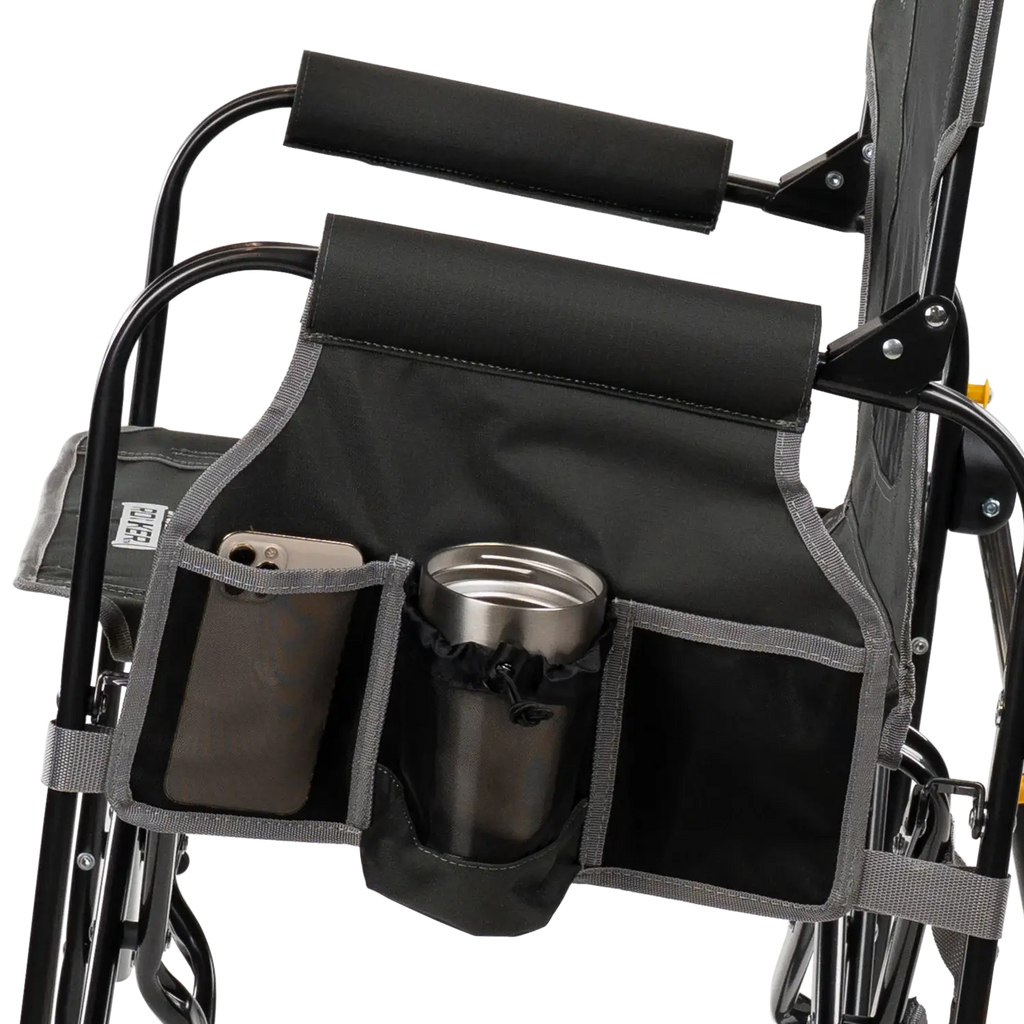 Smooth Motion Stowaway Rocker with Side Table - Choice 253 - Heavy-Duty Kickback Rocker with Beverage Holder Detail