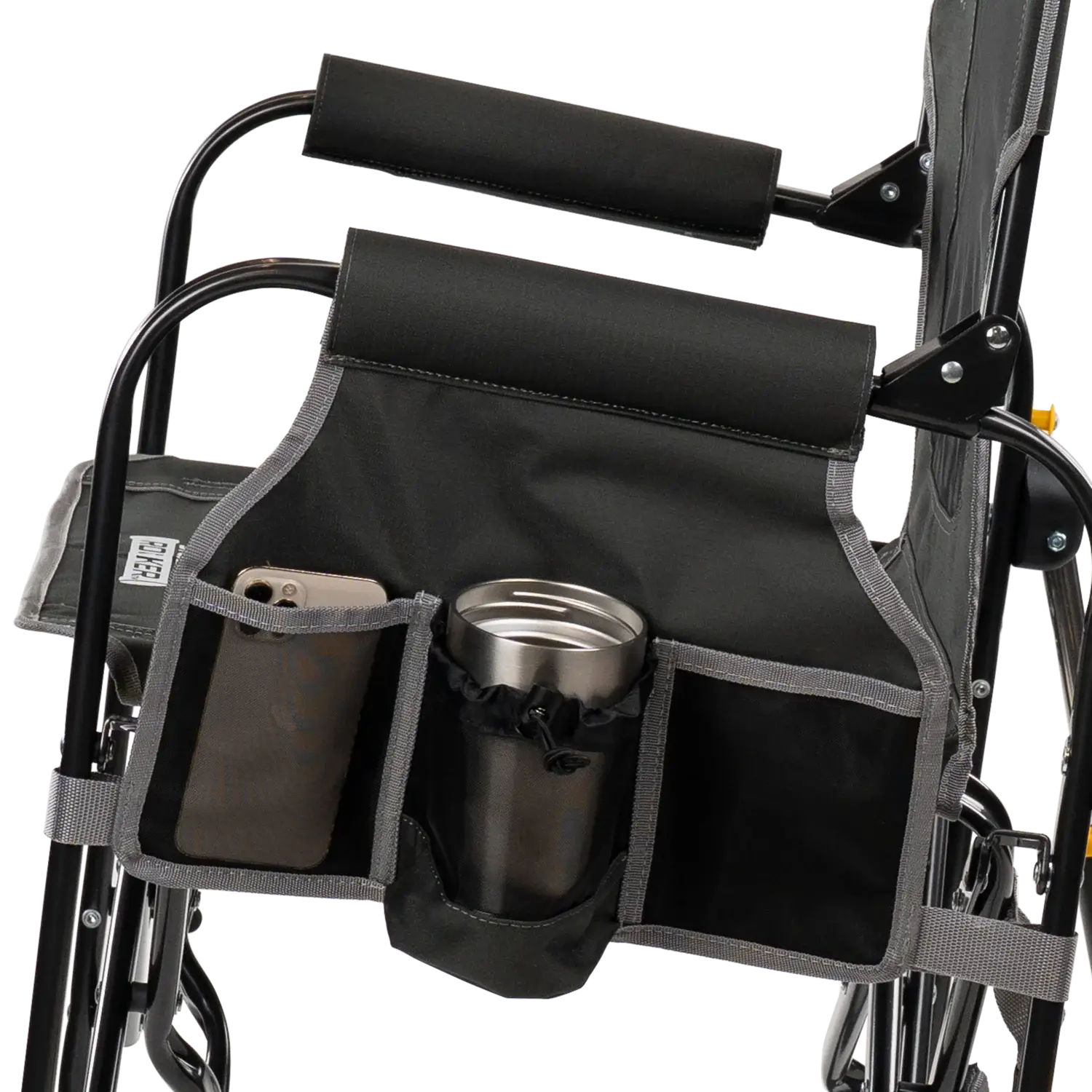 Smooth Motion Stowaway Rocker with Side Table - Choice 253 - Heavy-Duty Kickback Rocker with Beverage Holder Detail