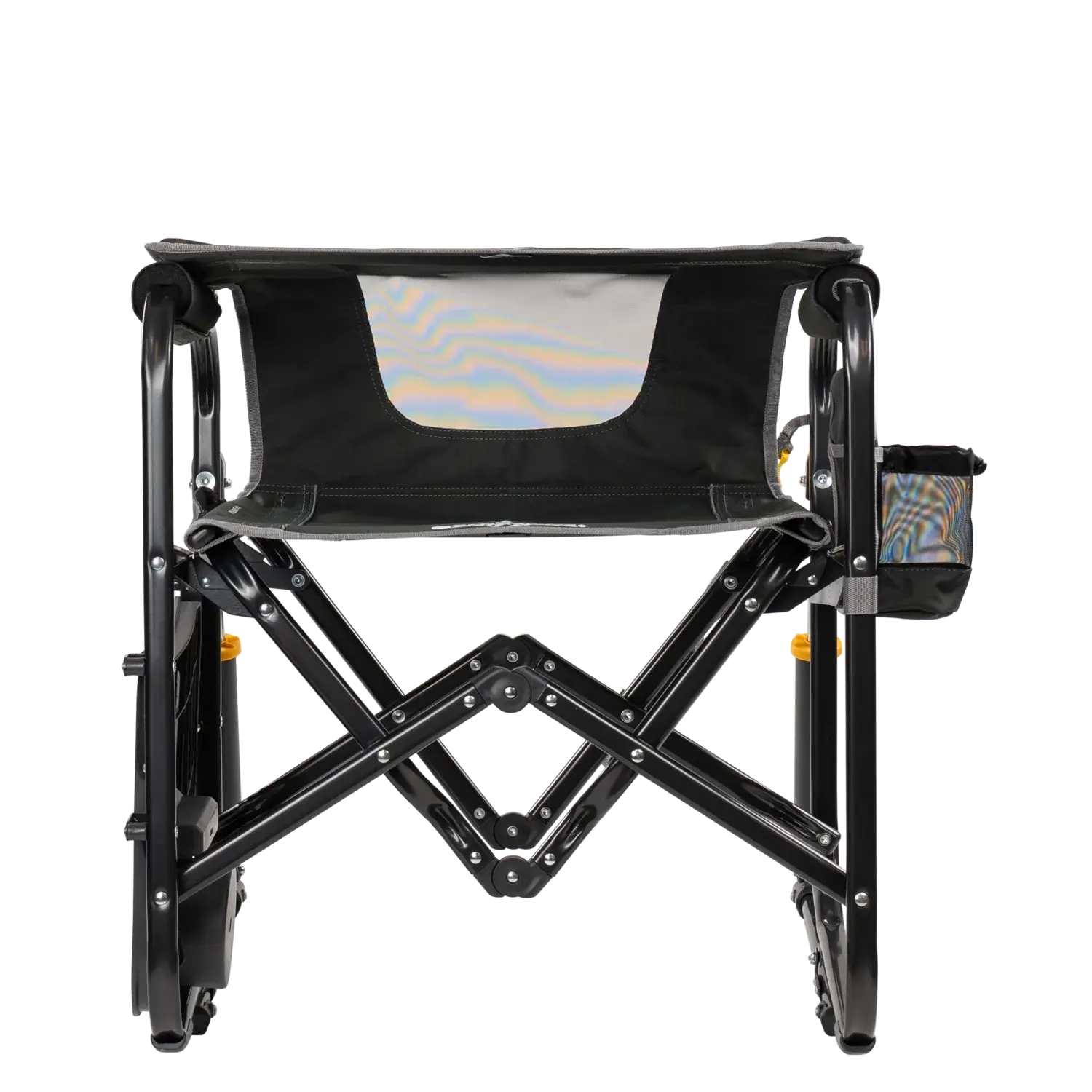 Smooth Motion Stowaway Rocker with Side Table - Choice 253 - Heavy-Duty Kickback Rocker with Beverage Holder Detail